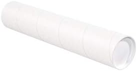 לבן דיוור צינורות עם כמוסות, 3 אינץ ' x 36 אינץ שמיש אורך (24 Pack) | Tubeequeen